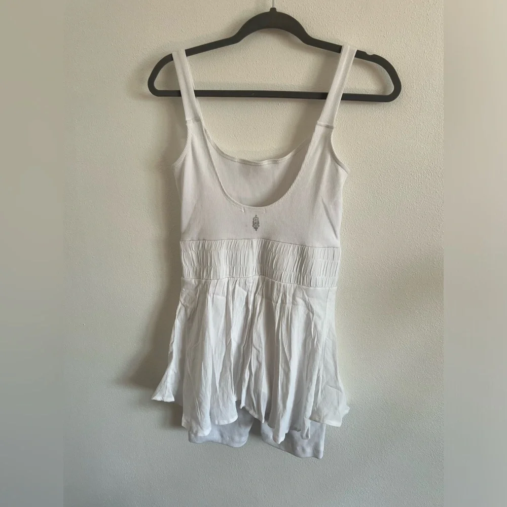Free People Movement White Romper With Skirt, size small - Picture 3 of 4